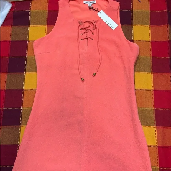 Coral Sleeveless Lace-Up dress - Picture 3 of 12